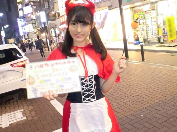 【素人】ハロウィンムードの渋谷で可愛いお姫様を発見！！狼が彼女を襲う！まんざらではお姫様は快楽で喘ぎに喘ぐ！